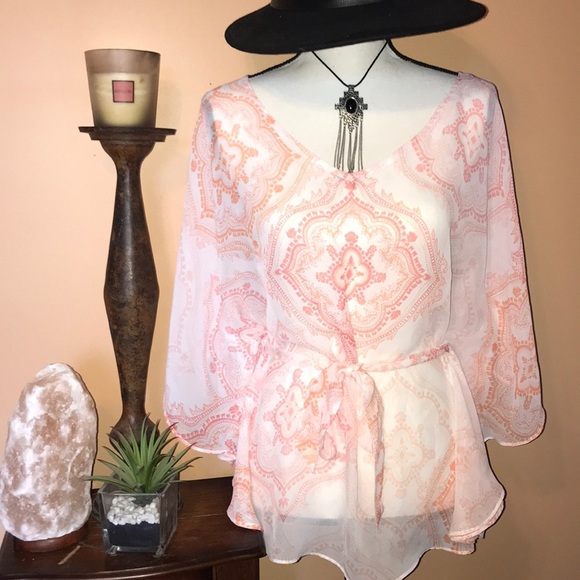 Jennifer Lopez sheer mandala top - Picture 1 of 5
